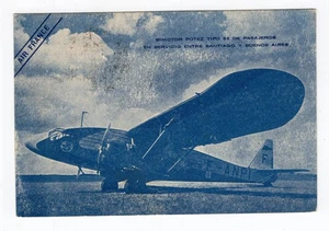 CHILE 1937 Air France Santiago a Hamburgo Tarjeta de felicitación Año Nuevo - Imagen 1 de 2