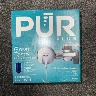 NEW PUR Plus Faucet Mount And Filter Filtration System - Chrome - PFM400H Sealed - Image 1 of 3
