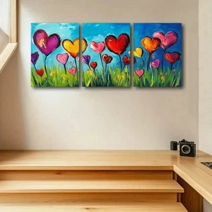 3pcs Love balloon Design Metal Print Ready to Hang Art - Picture 1 of 8