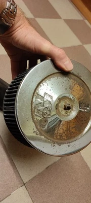 K&N Air Filter Still Attached With Nissan 300zx Z32 Air Intakes & Electrical Box - Image 1 of 4