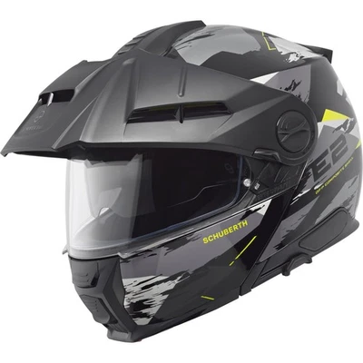Motorrad Klapp Helm 57 (M) - Schuberth E2 Trail - gelb-schwarz-grau - Bild 1 von 4