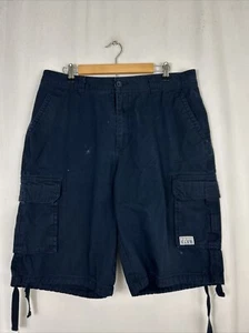 Pro Club Y2k Mens Size 36 Navy Baggy Outdoor Hip Hop Cargo Shorts Cotton 36x12 - Picture 1 of 14