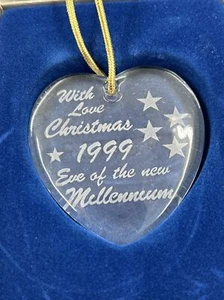 Mikasa 1999 vigilia del nuovo millennio cristallo decorazione natalizia custodia originale - Foto 1 di 9