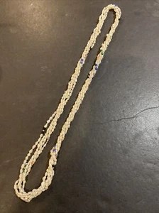 Multi-strand Seed Pearl Coral Lapis Amethyst Onyx Malachite 14k Gold NECKLACE - Picture 1 of 7