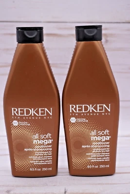 Lot of 2 Redken All Soft Mega Conditioner 8.5 oz - Image 1 of 2