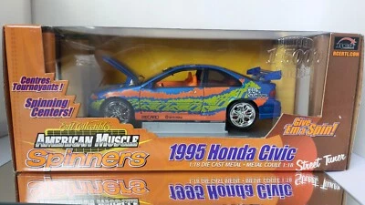 ERTL American Muscle Spinners 1995 Honda Civic Street Tuner 1:18 in scatola c... - Immagine 1 di 4