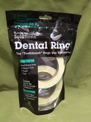 Omega Paw Solutions Dental Ring Oral Care Dog Chew For Small To Medium Dog - Image 1 of 4