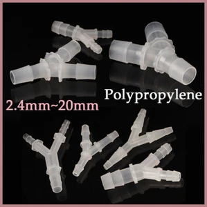3-Way Y Type Tube Hose Connector Barbed Plastic Tube Pipe Fittings 2.4mm~20mm - Picture 1 of 34