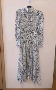 Isabel Marant Blainea Zebra Print Dress Size 36 - Picture 1 of 11