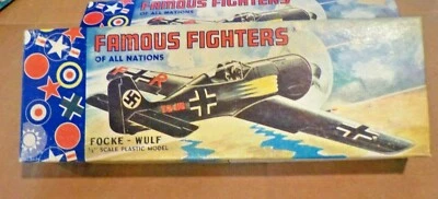 VERY RARE AURORA 2nd RELEASE [1954] FOCKE-WULF 190 ~1/47 w EXTRA DECALS! - Image 1 of 4