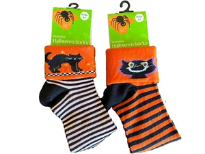 2 Pr of Women Halloween Socks Size 9-11 - Picture 1 of 1