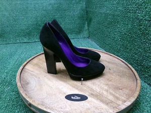 Sergio Rossi Women's Black Suede High Pumps Heels Size 36 US 6 Made in Italy - Picture 1 of 7