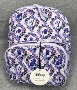 NWT Vera Bradley Mini Backpack Disney BELLE FLORAL CAMEO Limited Edition Purple - Picture 1 of 10