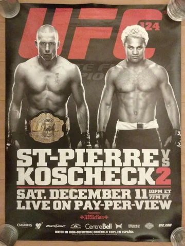 UFC 124: St-Pierre v Koscheck 2/UFC 125: Resolution, *Double Side* Promo Poster Cover