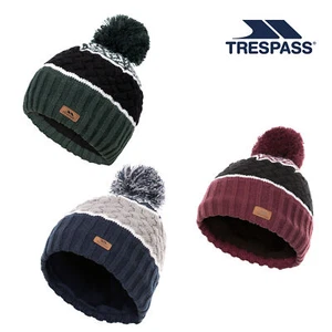 Trespass Kids Bobble Hat Knitted Beanie Fleece Lined Axel - Picture 1 of 6