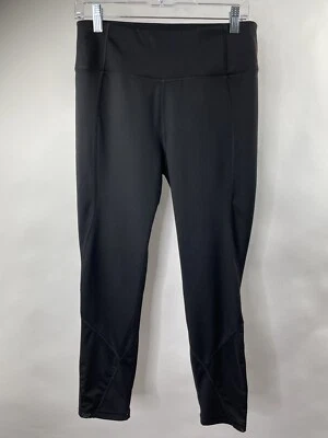 AVIA Leggings Womens Medium Yoga Gym Exercise Black Stretch Mesh - Image 1 of 4