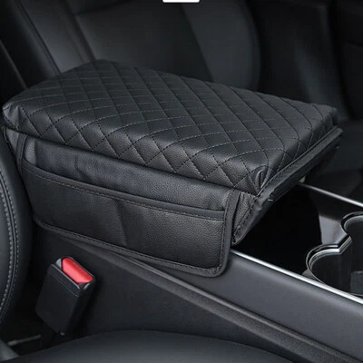 Car Central Console Arm Rest Box Mat Protection Cushion With Side Storage Bag - Image 1 of 4