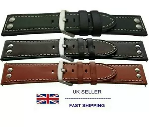 ¡Oferta de principios de primavera! Correa de reloj porteros gruesos se adapta a TW acero HAMILTON PILOT - Imagen 1 de 9