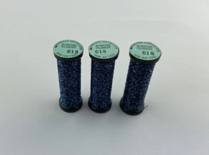 Lot Of 3 Kreinik 018 Navy Blue Blending Filament Thread Floss Cross Stitch Sew - Picture 1 of 3