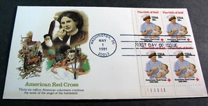 US Stamp FDC Scott# 1910 American Red Cross 1981 Used PL43 - Picture 1 of 1