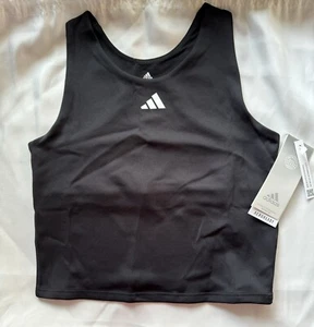ADIDAS Girls Black Aeroready Techfit Sports Bra TANK Top, Size XL - NWT - Picture 1 of 7