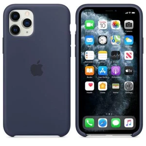 Originale Apple IPHONE 11 Pro Custodia Silicone/Cover - Mezzanotte Blu - Nuovo - Foto 1 di 10