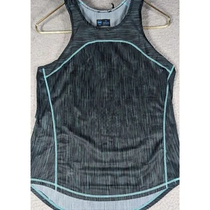 Janji Tank Top Womens Xtra Small Helio Tech Green Sea Stripe Running Shirt - Picture 1 of 5