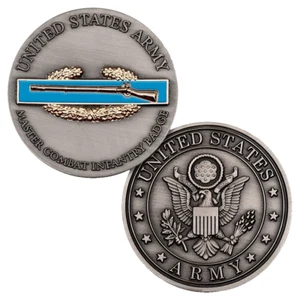 INSIGNIA DE INFANTERÍA DE COMBATE MAESTRO DEL EJÉRCITO MONEDA DE DESAFÍO DE 1,75" - Imagen 1 de 1