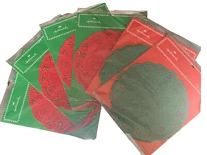 Vtg Hallmark Lot of 72 Paper French Lace Doilies 8" Red Green Holiday Christmas - Picture 1 of 7