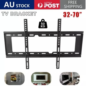 TV Wall Mount Bracket Flat Slim LCD LED 32 40 42 47 50 55 60 62 65 70 inch - Picture 1 of 2