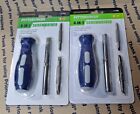 (2) New 6 in 1 SCREWDRIVER 1/4" & 5/16" Nut Setter + 2 PHILLIPS & 2 SLOTTED 