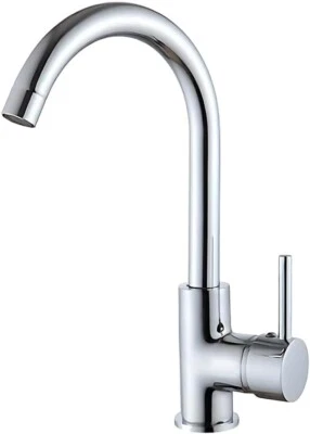 Lida Kitchen Taps Swivel Spout Faucet - Chrome Finish Deck Mounted Mixer Tap - Image 1 of 4