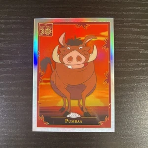 2024 Topps Chrome Disney Pumbaa Lion King 30th Anniversary Refractor - Picture 1 of 2
