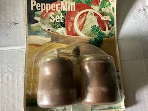 Vintage Holz, Mini Pfeffermühle Set, Brandneu - Bild 1 von 8