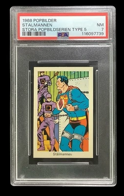 1968 sweden popbilder #0 superman; type 5 stalmannen PSA 7  (RARE!  POP 1, 5^) - Image 1 of 3