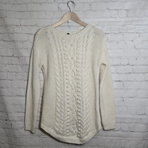 Talbots Wollmischung Elfenbein Fischer Zopfmuster Gr. XS Grobstrick CabinCore Cozy Lodge - Bild 1 von 7