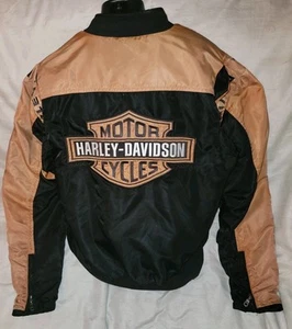 Harley Davidson Motorcycle Jacket Men's M Nylon / Polyester Embroidered SEWN! - Picture 1 of 11