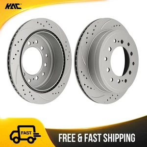 Set of 2 Rear Disc Brake Rotors Drilled & Slotted For Toyota 4Runner FJ Cruiser - Bild 1 von 19