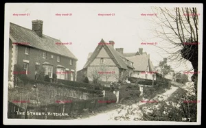 HITCHAM The Street Suffolk Old Cottages RP Postkarte Nr. 7 - Bild 1 von 2