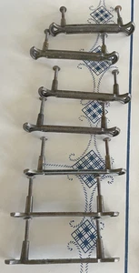 7 VINTAGE AMEROCK 10486 HAMMERED BRASS DRAWER PULLS, 4.5" LONG, USED-VINTAGE - Picture 1 of 6