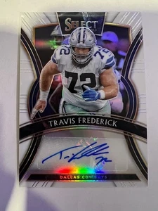 2019 Select Travis Frederick Signatures White Prizm Auto #23/35 Cowboys - Bild 1 von 3