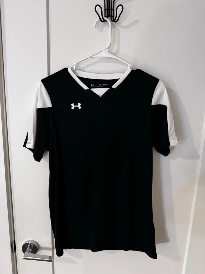 Under Armour UA Tech Boy's T-Shirt - Black/White, XS