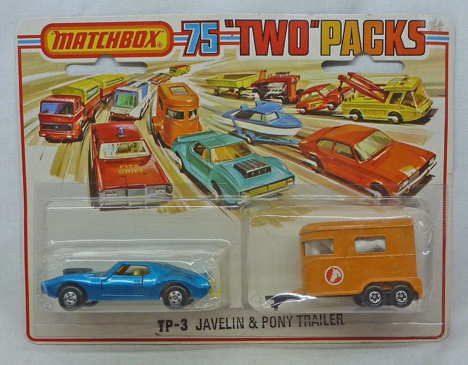Matchbox Two Packs TP-3 AMX Javelin & Pony Trailer - Image 1 of 2