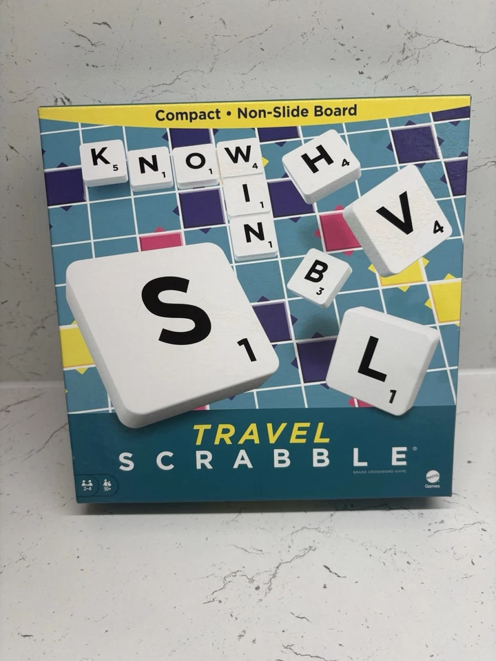 Mattel Games Scrabble Travel Game, Portable and Compact, 2-4 Players - Image 1 of 4