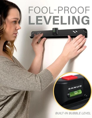 SANUS SIMPLY SAFE ALL WALLS TV MOUNT FITS 22 IN. TO 50 IN. TV"S WT LIMIT 80 LBS - Image 1 of 4