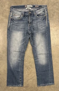 BKE Jeans Carter Bootleg Light Wash Denim Nähte Herren 34R Stretch - Bild 1 von 9
