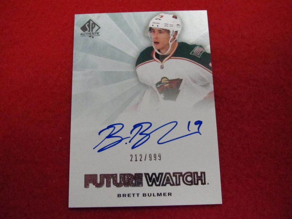 2011 SP Authentic Brett Bulmer Future Watch rookie autograph Wild  RC # 212/999 - Image 1 of 1