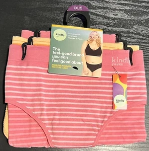3 PAIR KINDLY YOURS SEAMLESS HIPSTER PANTIES RECYLED MATERIALS Sz 2X XXL 20 New - Picture 1 of 7