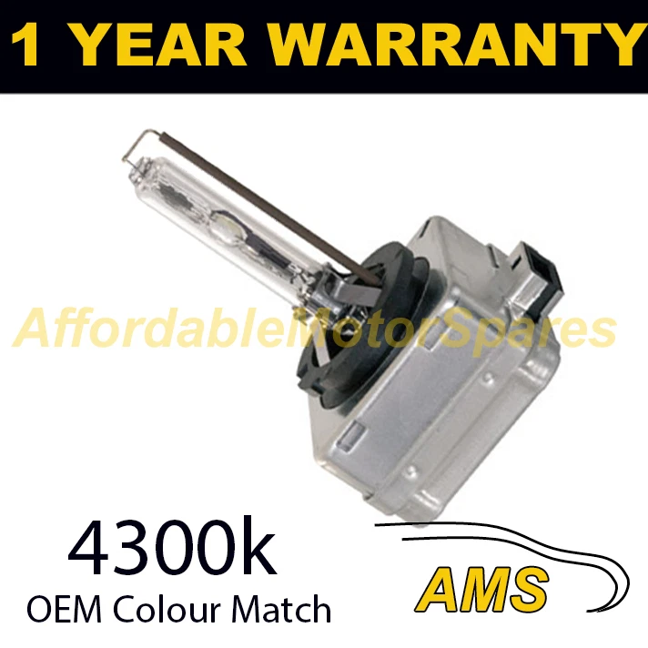 D3S WHITE XENON HID LIGHT BULB HEADLIGHT HEADLAMP 4300K 35W FACTORY OEM COLOUR - Image 1 of 1