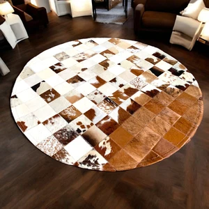 Handmade Cowhide Carpet Natural Cowhide Leather Area Rug Comfy Home Décor Rug - Picture 1 of 3